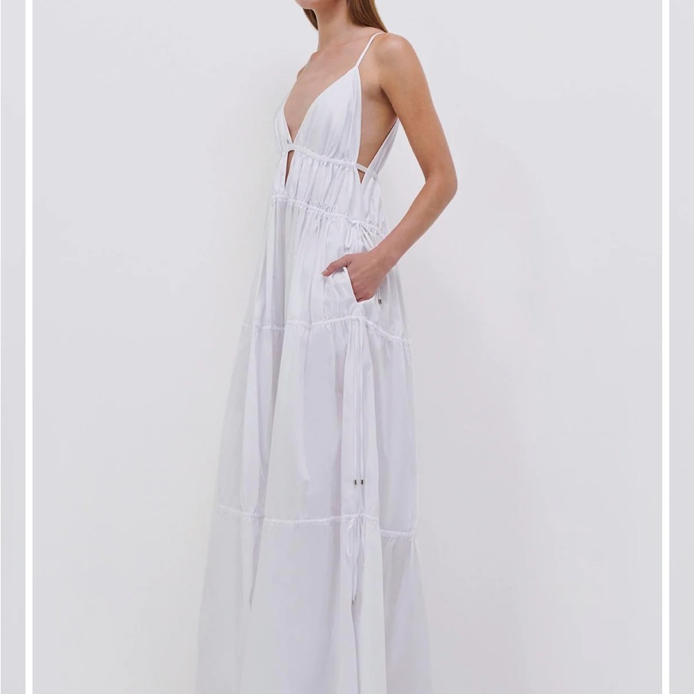 Jonathan Simkhai April Tiered White Maxi Dress